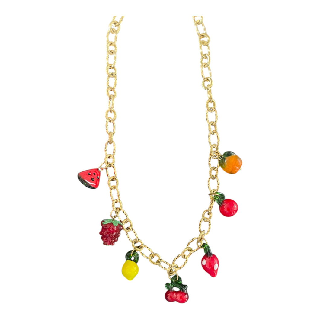 Collier Charms Cerise