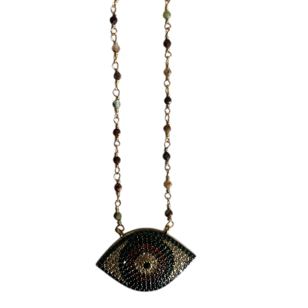 Collier Eyes Green