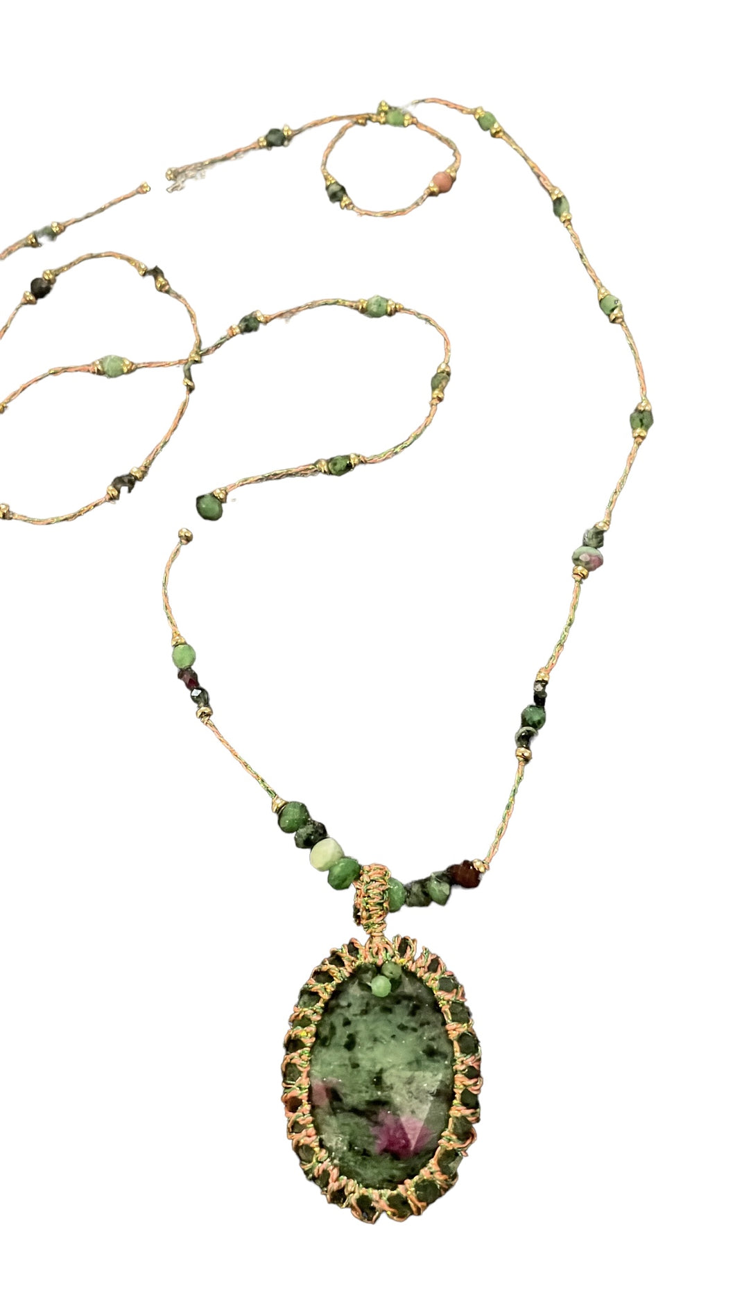 Collier Long Ava Green
